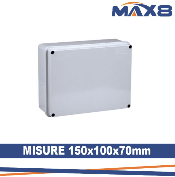 MAX 8 Scatola stagna a pareti liscie150x110x70 ip56
