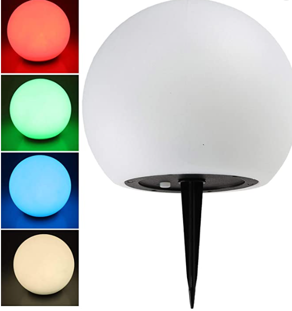 NATALUNA NATURA GARDEN LAMPADA SOLARE RGB+BIANCO C/TELEC SFERA 17CM