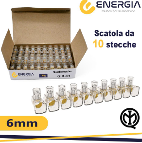 Morsetto unipolare 6mm 10stecche da 10poli