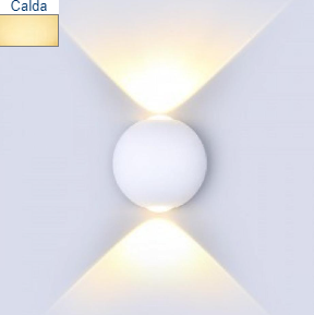 V-TAC 4w led lampada da parete corpo bianco rotondo ip65 3000k