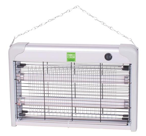 NATALUNA Zanzariera Elettrica Slim Anti Zanzare Mosche 2 Lampade UV LED 20W 39x26x6cm