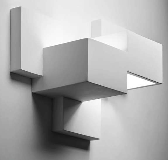 Applique Sforzin Illuminazione SIDE T325 GX53 LED gesso bianco lampada parete