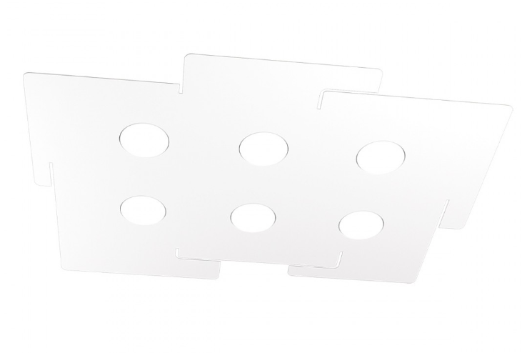 Plafoniera moderna Top Light ECHO 1161 6 GX53 LED metallo bianco