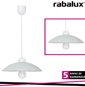 RABALUX SOSPENSIONE Cupola range, pendant lamp, d32,5cm, fix pendant