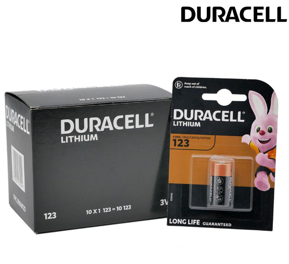 Batteria duracell pila lithium cr123 blister 1pz 