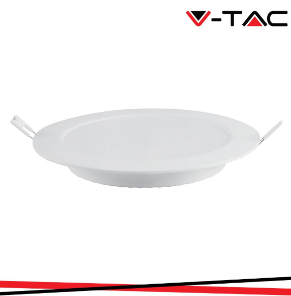V-TAC 24w led backlit recessed panel rotondo 4000k 