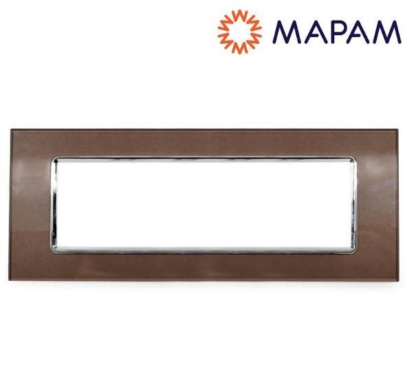 MAPAM Placca vetro t2 6007bl-7 7p bronzo