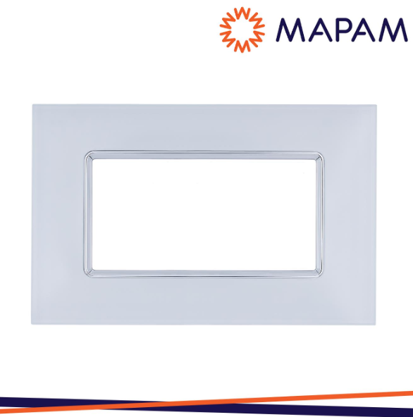 MAPAM Placca vetro 6004bl-1 t2 4p bianco