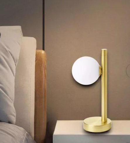SFORZIN Pomi miloox abat jour lampada da comodino moderna oro vetro bianco