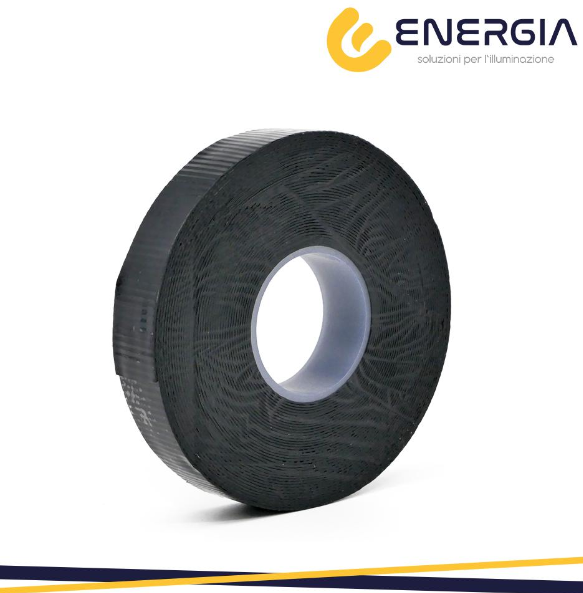 ENERGIA Nastro autoagglomerante 0,76x19x9,1mt nero VULCANIZZATO