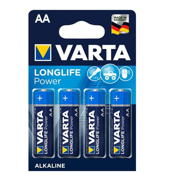 STILO AA 1,5V LONG LIFE  BLISTER 4PZ ALCALINA VARTA BATTERIE                                                            