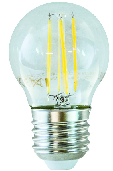 LIFE LAMPADA LED G45 serie Filament Trasparente, E27, 4.5W, FA320