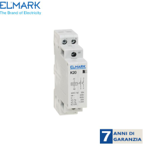 ELMARK Contattore modulare k20 25a 230v 2no