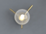 Miloox Camelu Parete/Soffitto 1 Luce ORO SPAZZOLATO