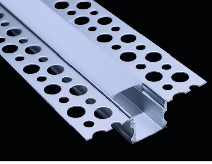 LIFE KIT Profilo alluminio da cartongesso/muratura 2m Dissip.24W/m a Filo Parete Incavo 12,6mm Cover