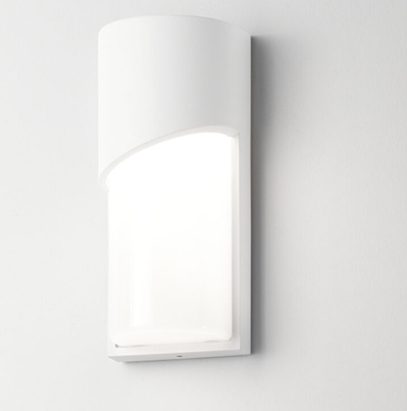 Applique Section ISYLUCE 250x110x85 mm E27 20W IP54 bianco sabbiato