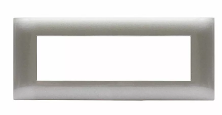 AVE Placca Tecnopolimero Young S44, colore grigio metallizzato - 7 Mod.