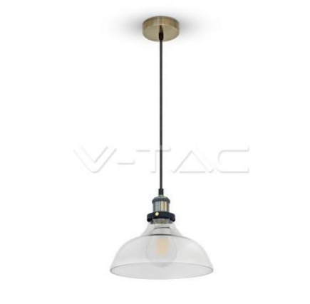 LAMPADARIO CON PORTALAMPADA VETRO TRASPARENTE   245                                                                     