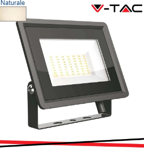 V-TAC 50w led proiettore smd f-series corpo nero 4000k 