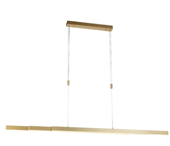 SOSPENSIONE BLADE PENDANT 55W 6026LM 3000K BRUSHED GOLD L106XW65XH2000MM 
