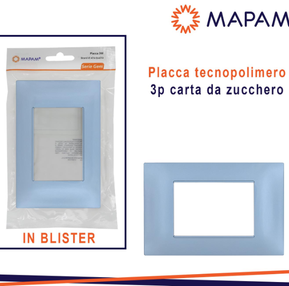 MAPAM Placca 6003-22 3p carta da zucchero vmr-pln in blister