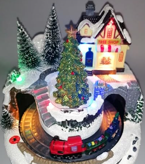 Giostrina Villaggio Natale Villaggio Treno casa Chiara