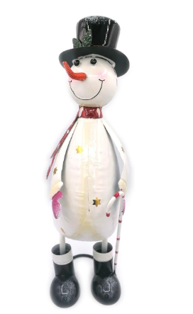Figura di Latta Decorativa Natalizia, 40-46 cm Pupazzo di Neve
