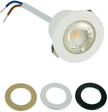 IPERLUX LED MINI SPOTLIGHT BIANCO TRASPARENTE IP65 3W 3000K 270LM