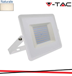 V-TAC FARO 100w led proiettore smd e-series g2 corpo bianco 4000k