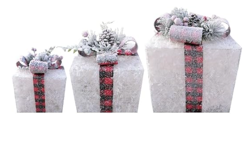 SET3 P/REGALO 15-25CM C/35 LED B.CALDO BATT.