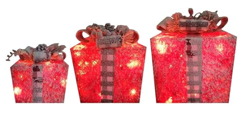 SET3 P/REGALO ROSSO 15-25 C/35 LED B.CALD BAT