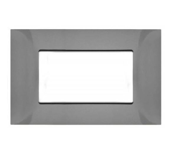 MAPAM Placca 6004-08 4p grigio scuro t2 vmr-pln tecnopolimer