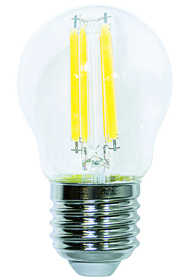 LIFE LAMPADA LED G45 serie Filament Trasparente, E27, 6.5W, FA320