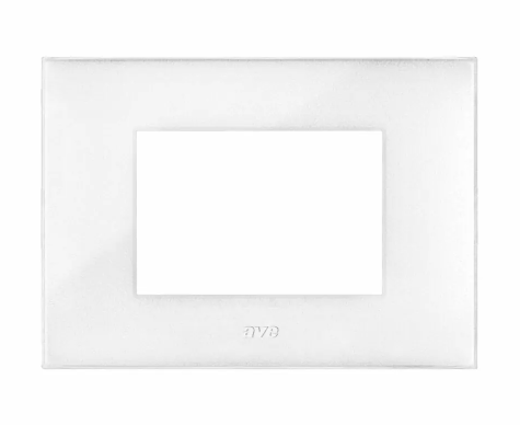 AVE Placca Tecnopolimero Young S44, colore gesso - 3 Mod.