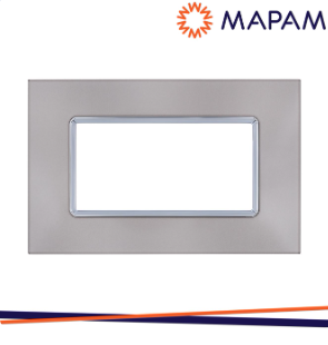 MAPAM Placca vetro 6004bl-8 t2 4p platino