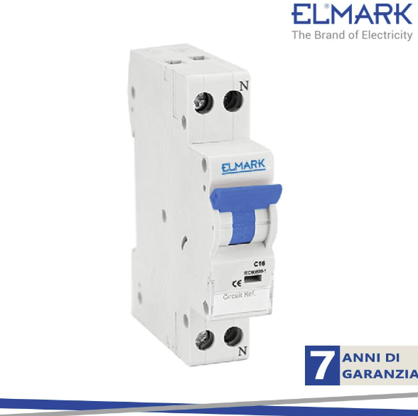ELMARK Int.magnetotermico c6a 4,5ka dp1n/6 1p curva c