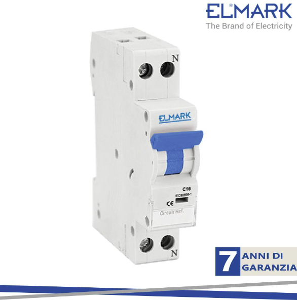 ELMARK Int.magnetotermico c16a 4,5ka dp1n/16 curva c