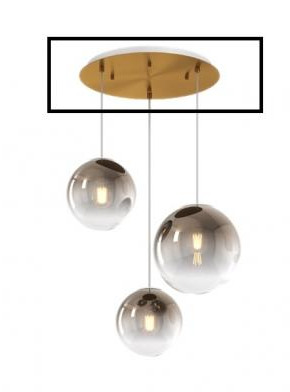 ROSONE D.40CM - 3 FORI OTTONE SATINATO