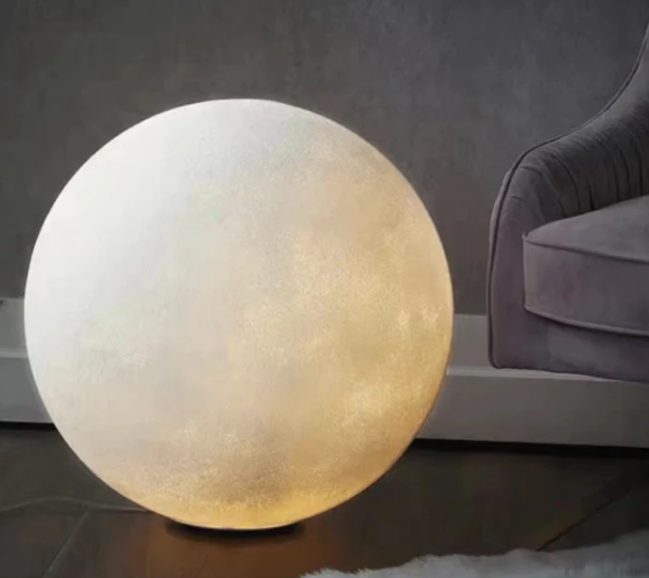 MOON LAMPADA DA TAVOLO D.40 CM. 1 LUCE VETRO BIANCO