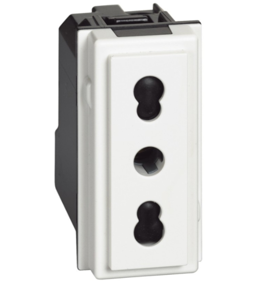 LIVING NAW PRESA BIPASSO 2P+T 10/16A 250V BIANCA