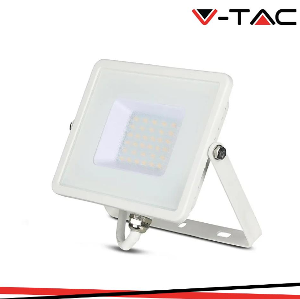 V-TAC 30w led proiettore smd samsung chip g2 corpo bianco 4000k