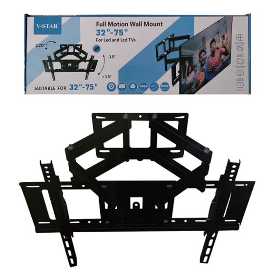 Supporto a muro per TV LED LCD 32-75'' full-motion braccio doppio