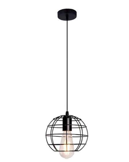 SOSPENSIONE FERRO BATTUTO Tara pendant 1xe27 black