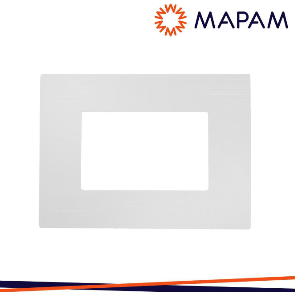 MAPAM Placca tecnopolimero spazzolato m6003sl-1 t2-gem 3p bianco