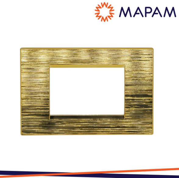 MAPAM Placca tecnopolimero spazzolato m6003sl-5 t2-gem 3p oro