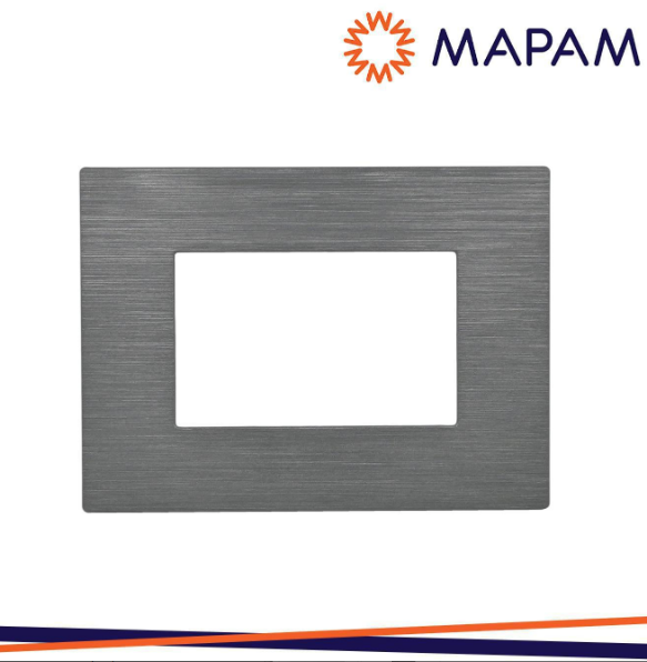 MAPAM Placca tecnopolimero spazzolato m6003sl-8 t2-gem 3p grigio