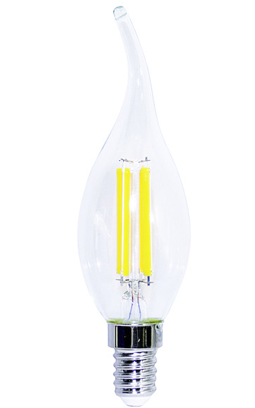 LAMPADA LED C.FIAMMA CF35,serie Filament Trasp.,E14, 6.5W,FA320°,2700K,220Vac