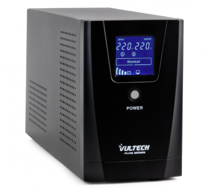 Vultech UPS 1500VA Gruppo Di Continuità Line Interactive Con Onda Sinusoidale Pura e LCD