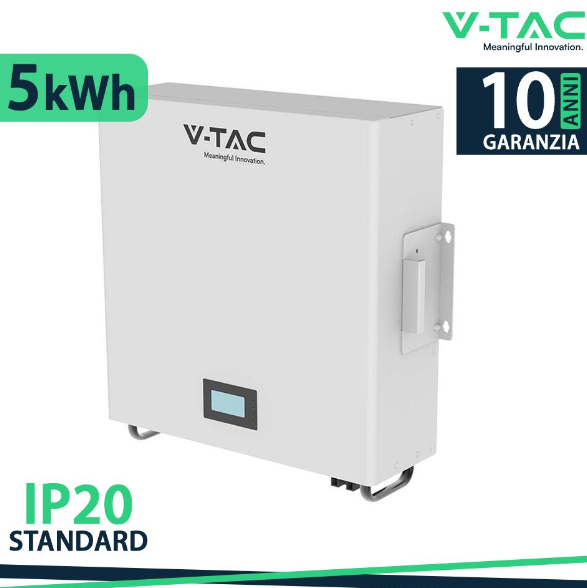 VT-48100-W2 BATTERIA AL LITIO 5kWh BATTERIA A PARETE 6000 CICLI IP20