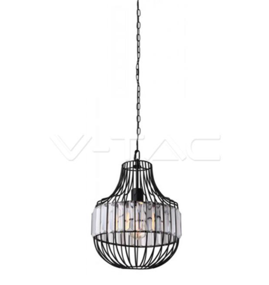 V-TAC SOSPENSIONE Pendante light metal w/crystal bottom